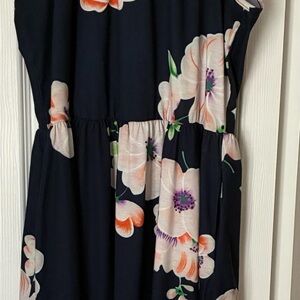 Floral Woman’s Dress - Navy and Pink